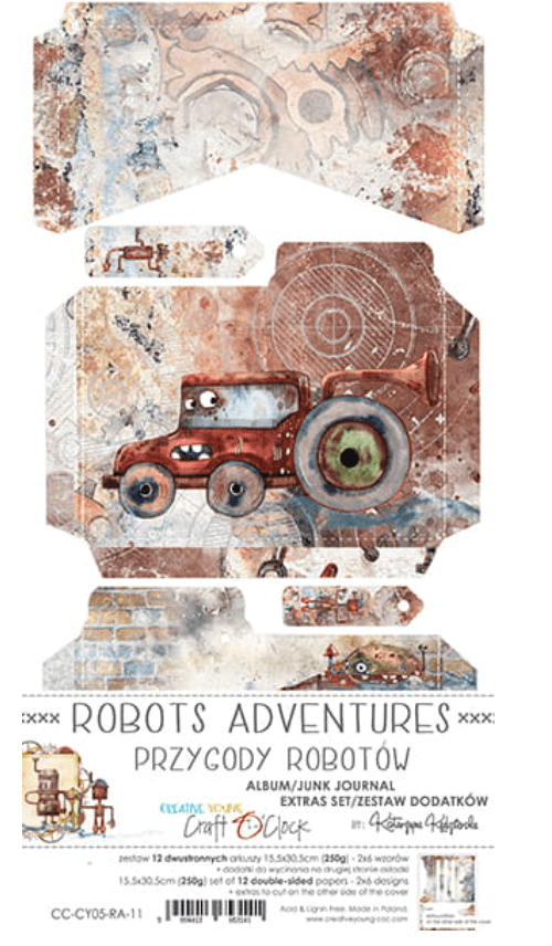 Craft O Clock - Robots Adventure - Mixed Media - Album - Junk Journal - Messy Papercrafts