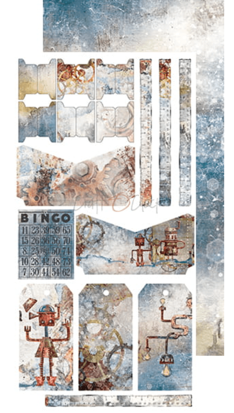 Craft O Clock - Robots Adventure - Mixed Media - Album - Junk Journal - Messy Papercrafts