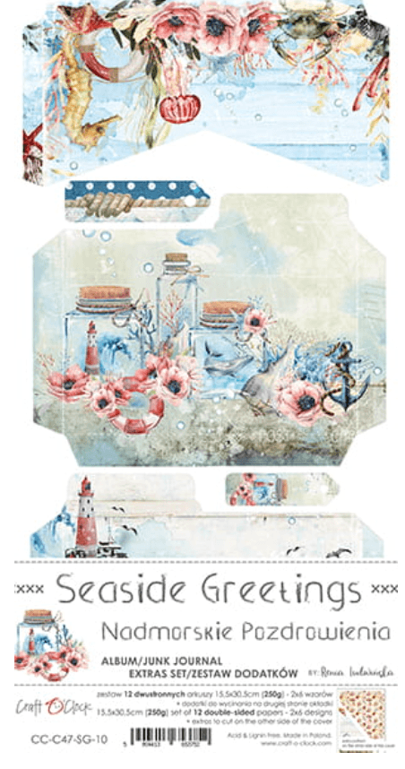 Craft O Clock - Seaside Greetings - Vacation Set - Album - Junk Journal - Messy Papercrafts