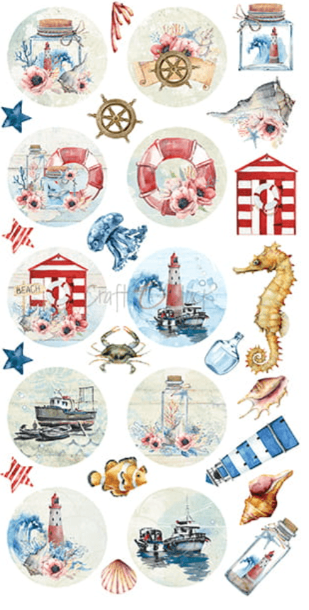 Craft O Clock - Seaside Greetings - Vacation Set - Labels Set - 26 - Messy Papercrafts