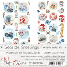 Craft O Clock - Seaside Greetings - Vacation Set - Labels Set - 26 - Messy Papercrafts