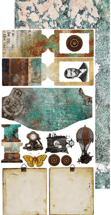 Craft O Clock - WINGS OF FREEDOM - JUNK JOURNAL  - Extra Set - Messy Papercrafts