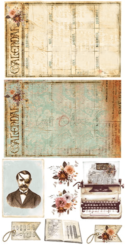 Craft O Clock - WINGS OF FREEDOM - JUNK JOURNAL  - Extra Set - Messy Papercrafts