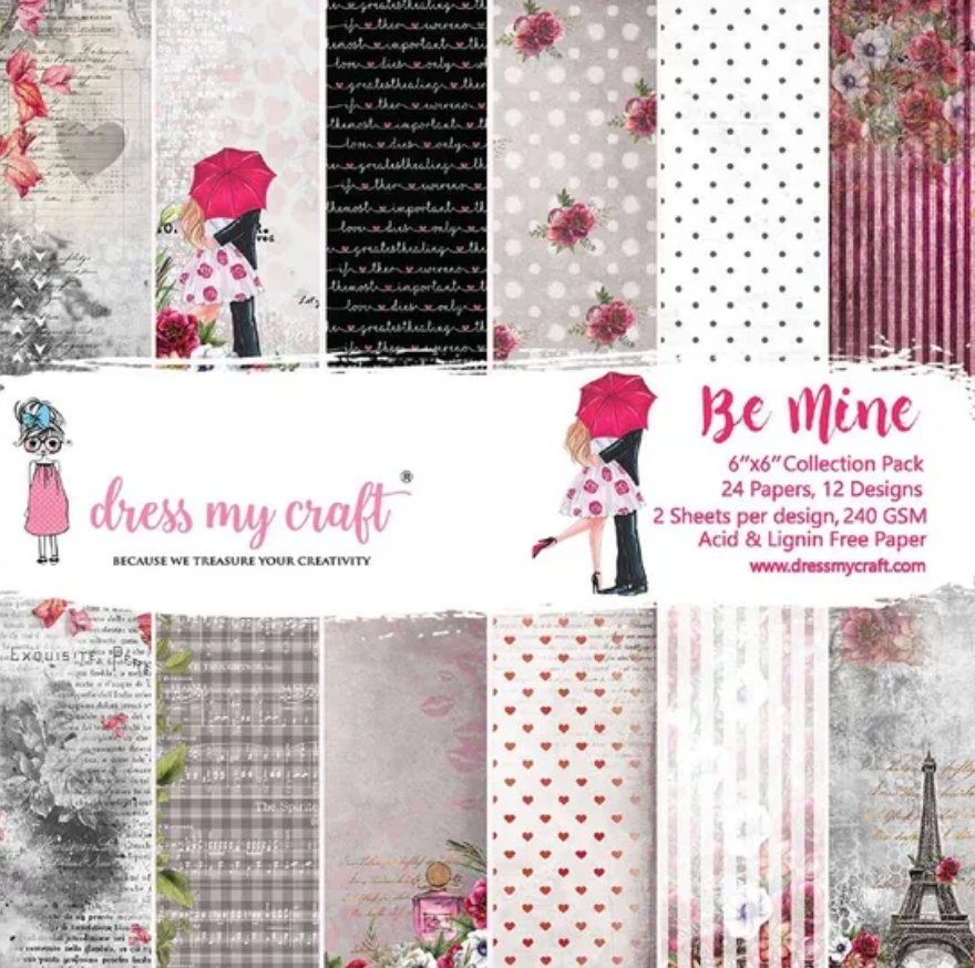 Dress My Craft - Be Mine - 6x6 inch Dress My Craft