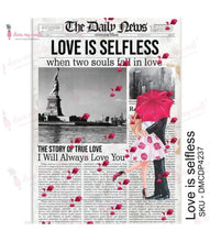 Dress My Craft - Love Is Selfless - Transfer Me - A4 Dress My Craft