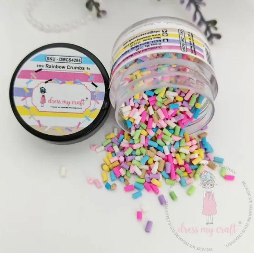 Dress My Craft - Rainbow Crumbs - Embellishments Dress My Craft