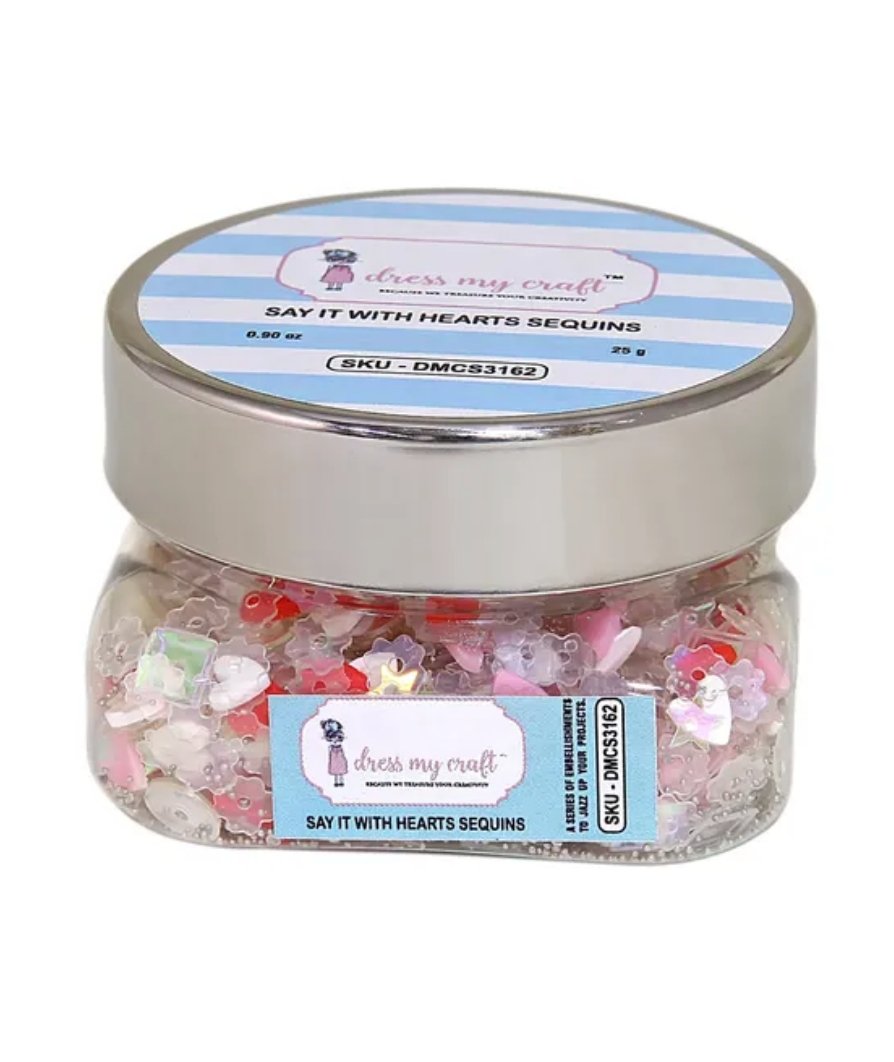 Dress My Craft - Say It With Hearts Sequins - Embellishments Dress My Craft