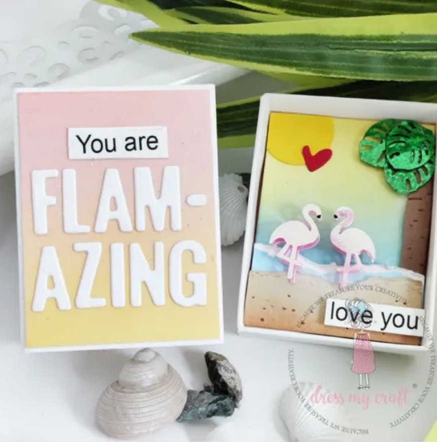 Dress My Craft - Sparkling Flamingo - Embellishments Dress My Craft