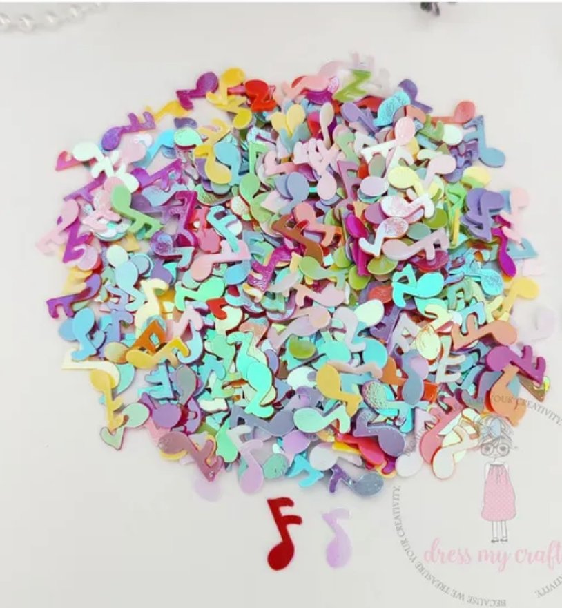 Dress My Craft - Sparkling Musical Notes - Embellishments Dress My Craft