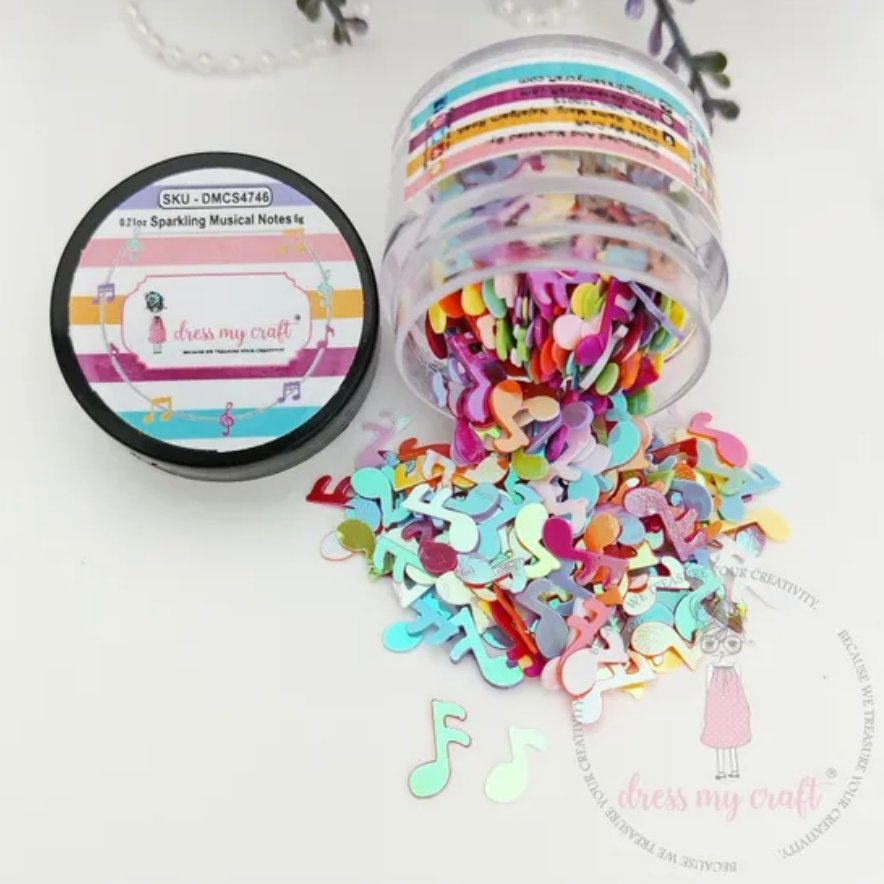 Dress My Craft - Sparkling Musical Notes - Embellishments Dress My Craft