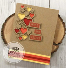 Frantic Stamper Precision Die - Cascading Hearts Frantic Stamper