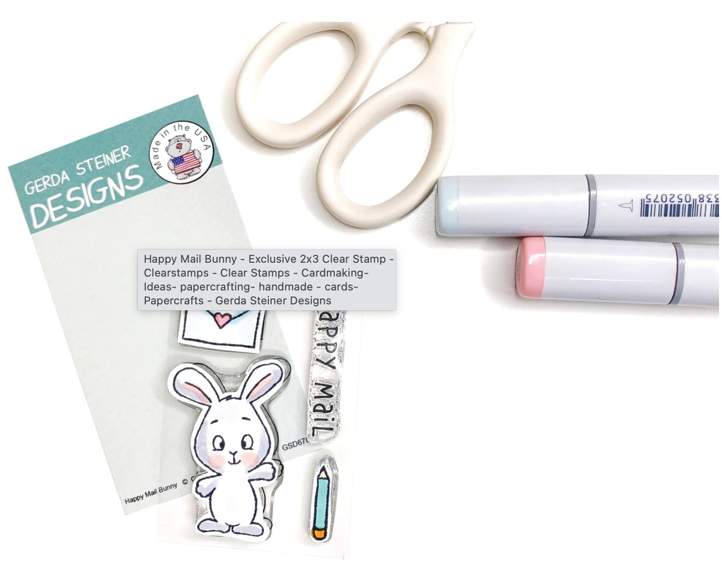 Gerda Steiner - Happy Mail Bunny - Stamp Set A8 Gerda Steiner Designs