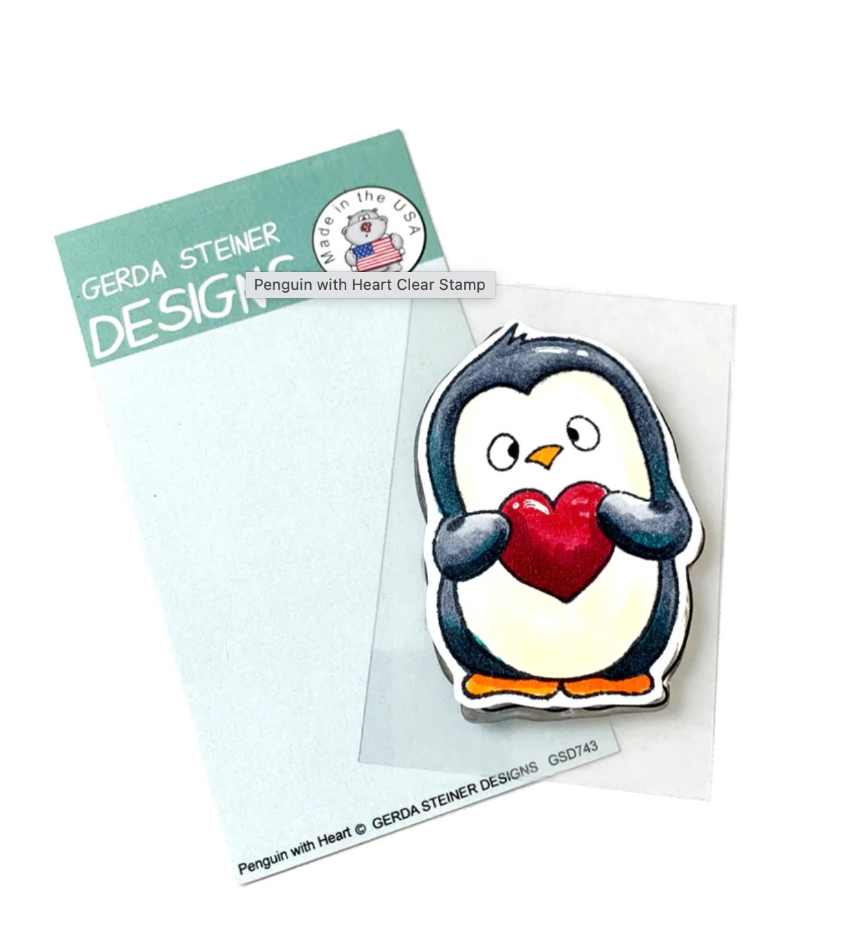 Gerda Steiner - Penguin With Heart - Stamp Set A8 Gerda Steiner Designs