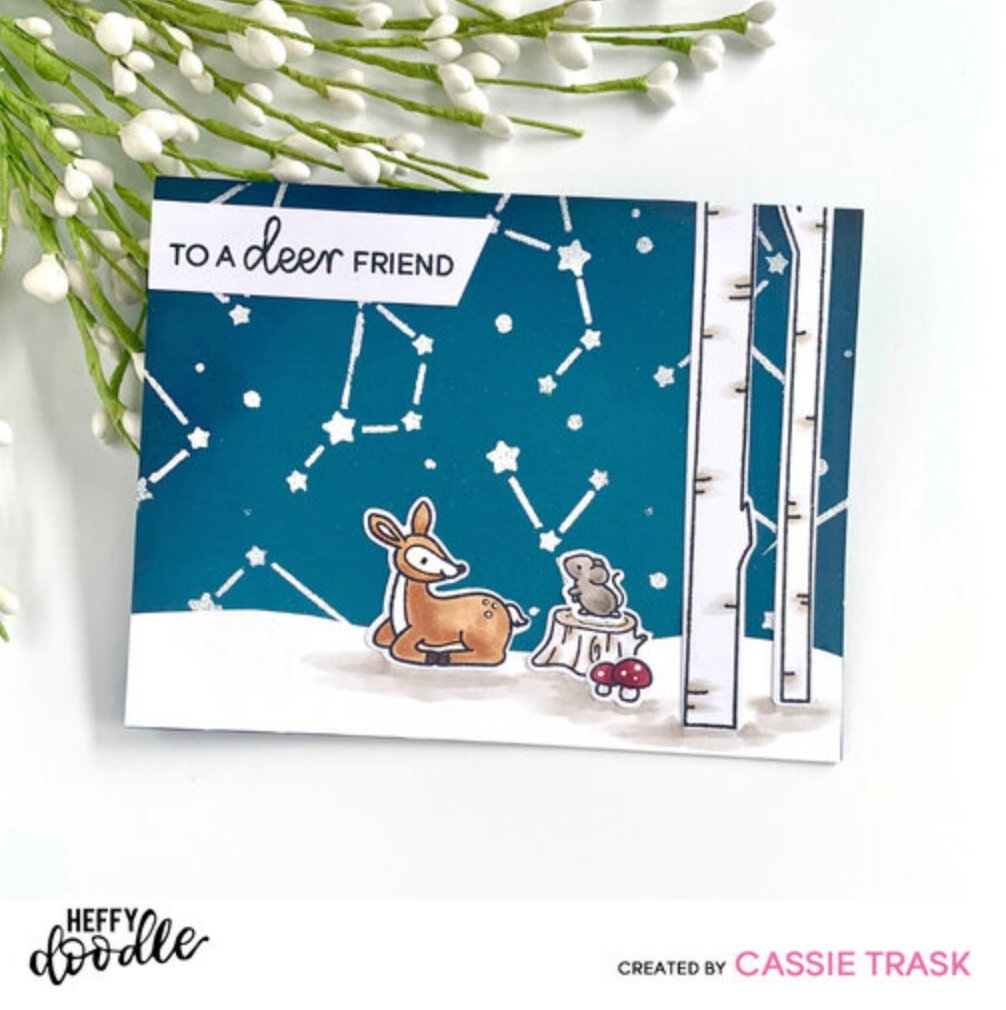 Heffy Doodle - Deer To Me Stamps - 4x6 Clear Stamp Set Heffy Doodle