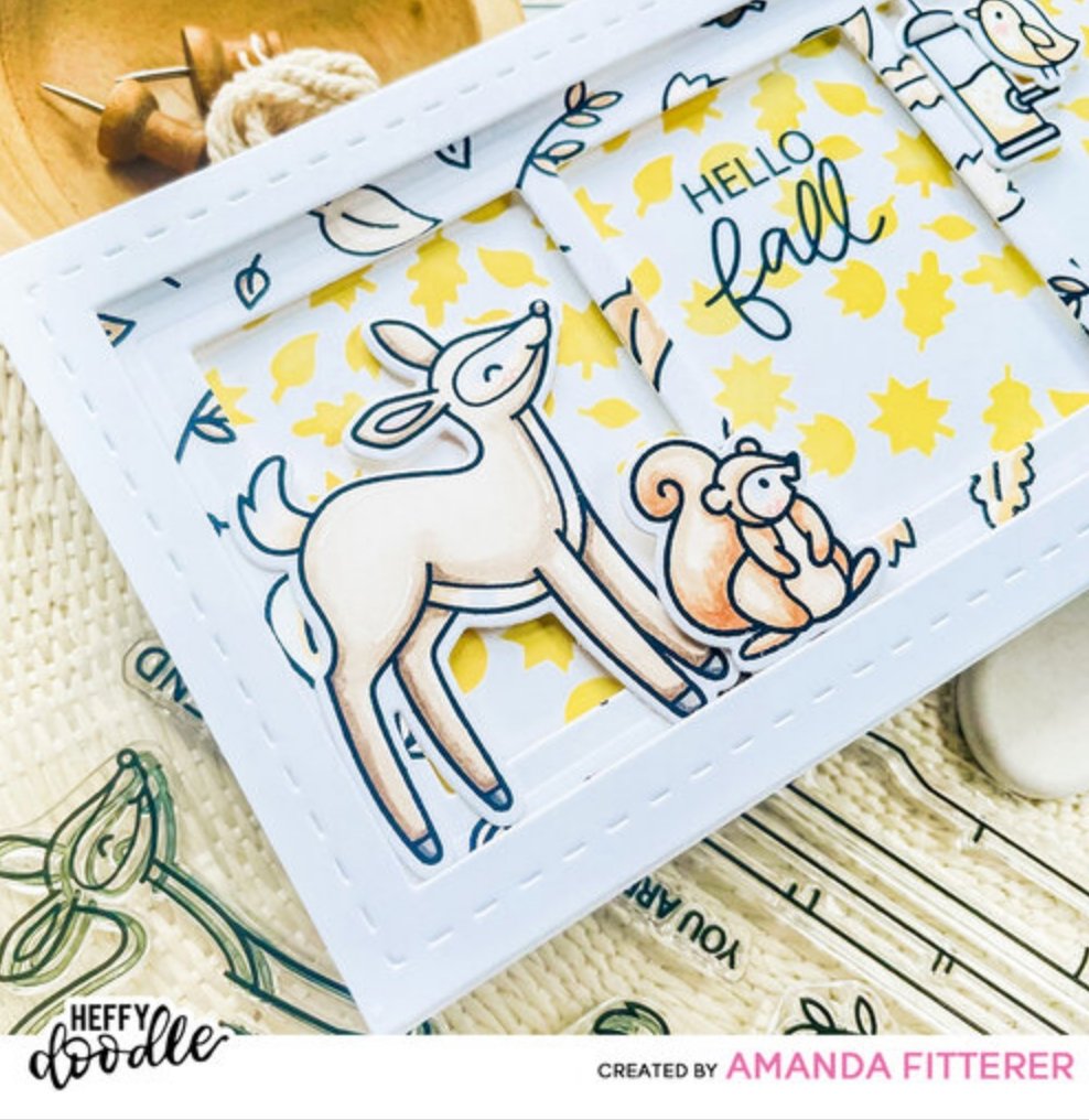 Heffy Doodle - Deer To Me Stamps - 4x6 Clear Stamp Set Heffy Doodle