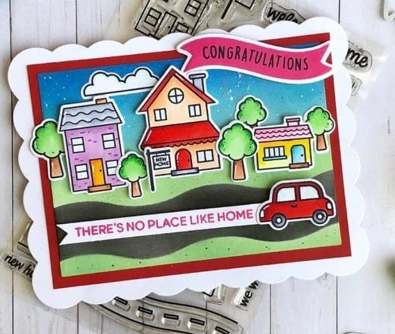 Heffy Doodle - Home Sweet Home Stamps - 4x6 Clear Stamp Set Heffy Doodle