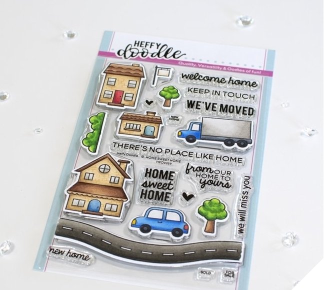 Heffy Doodle - Home Sweet Home Stamps - 4x6 Clear Stamp Set Heffy Doodle