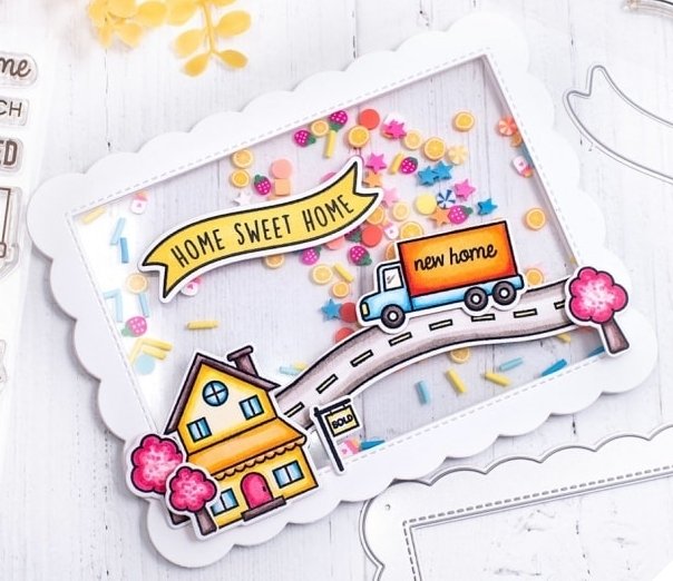 Heffy Doodle - Home Sweet Home Stamps - 4x6 Clear Stamp Set Heffy Doodle