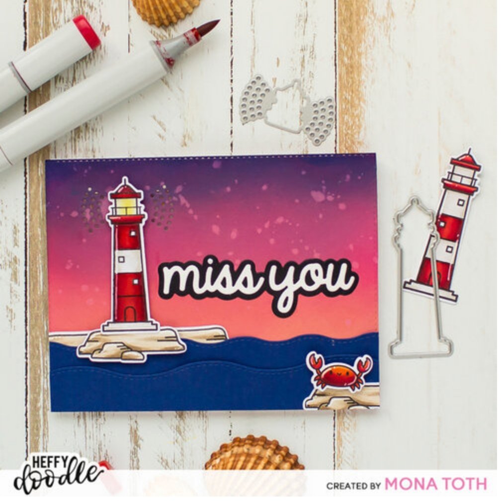Heffy Doodle - Lil Lighthouse - Clear Stamp Set 3x2 Heffy Doodle