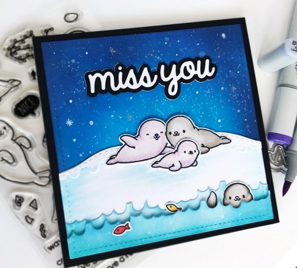 Heffy Doodle - Sealy Friends - 4x6 Clear Stamp Set Heffy Doodle