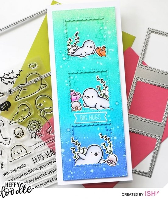 Heffy Doodle - Sealy Friends - 4x6 Clear Stamp Set Heffy Doodle