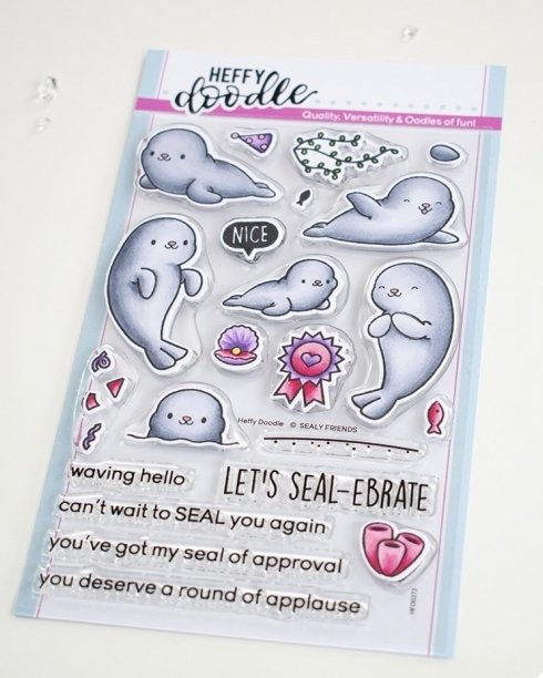Heffy Doodle - Sealy Friends - 4x6 Clear Stamp Set Heffy Doodle