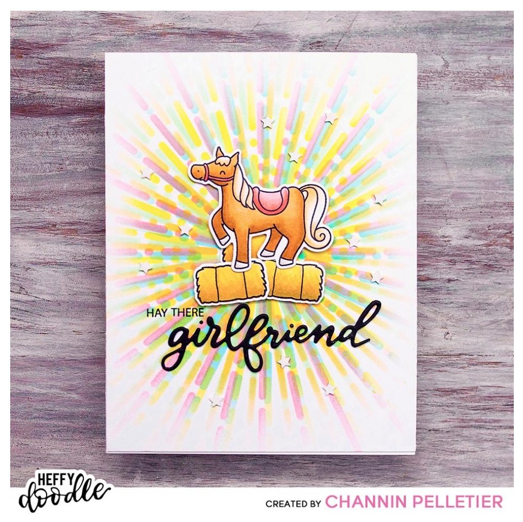 Heffy Doodle - Simply Radiant Stencil - 6x6 Inch Heffy Doodle