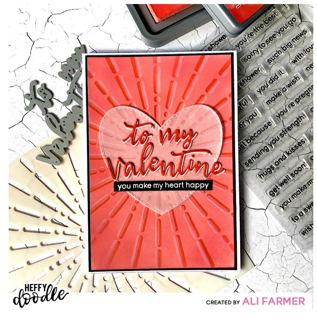 Heffy Doodle - Simply Radiant Stencil - 6x6 Inch Heffy Doodle