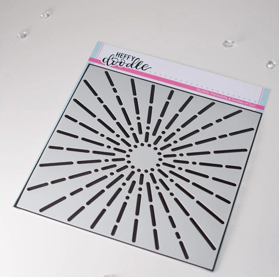 Heffy Doodle - Simply Radiant Stencil - 6x6 Inch Heffy Doodle