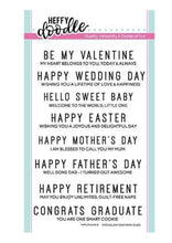 Heffy Doodle - Special Day Sentiment Duos - 4x6 Clear Stamp Set Heffy Doodle