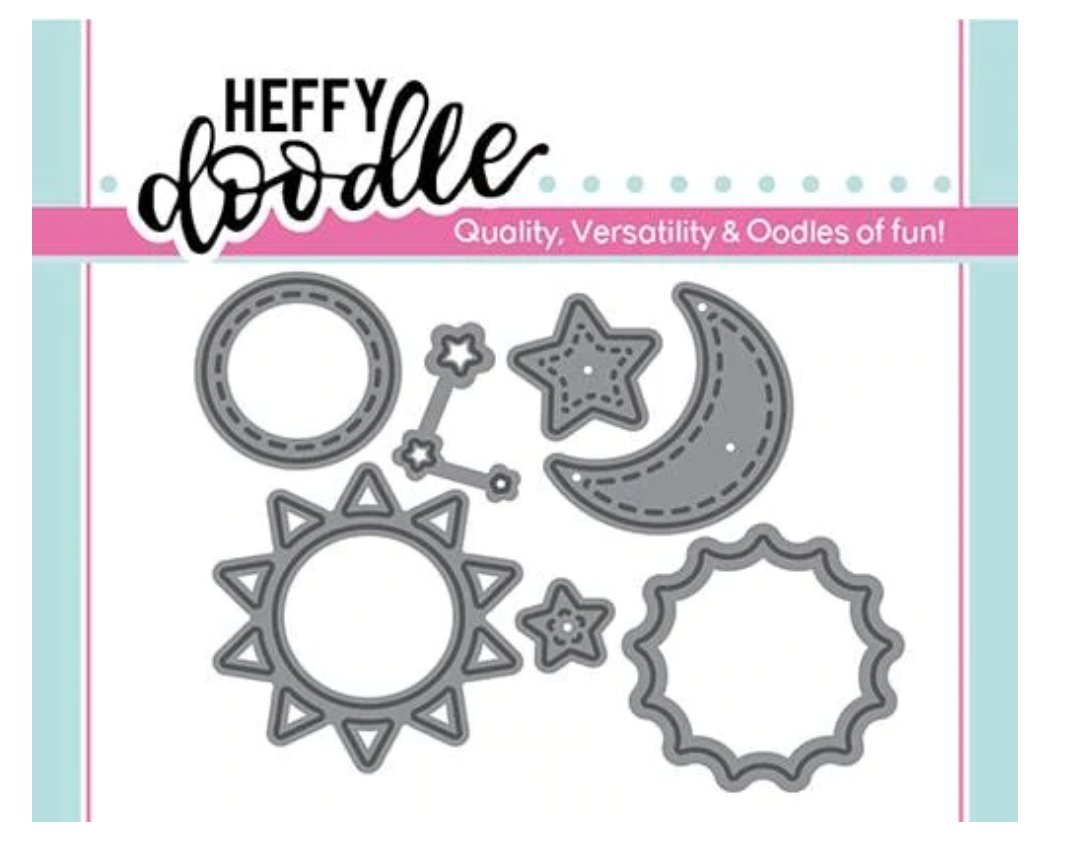 Heffy Doodle - Sun, Moon & Stars Dies - Set of Dies Heffy Doodle