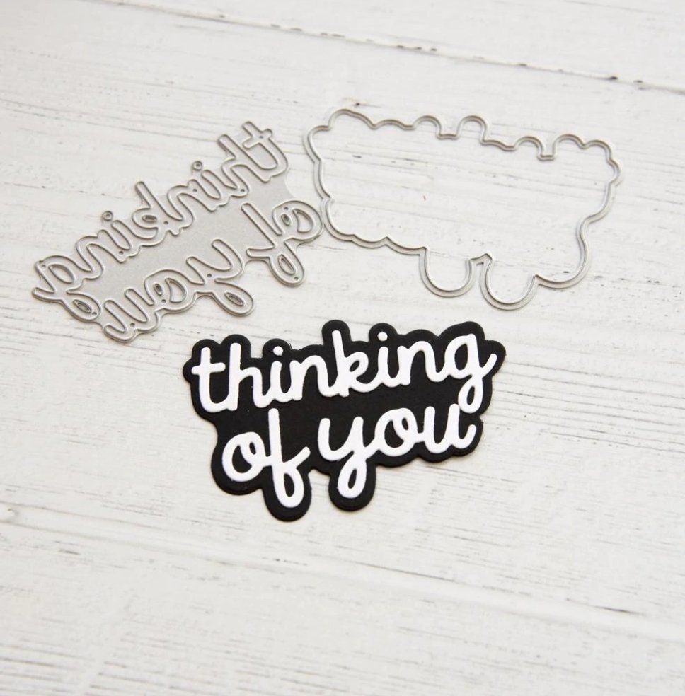 Heffy Doodle - Thinking of You - Shadow Heffy Cuts - Steel Die 2x3 Heffy Doodle
