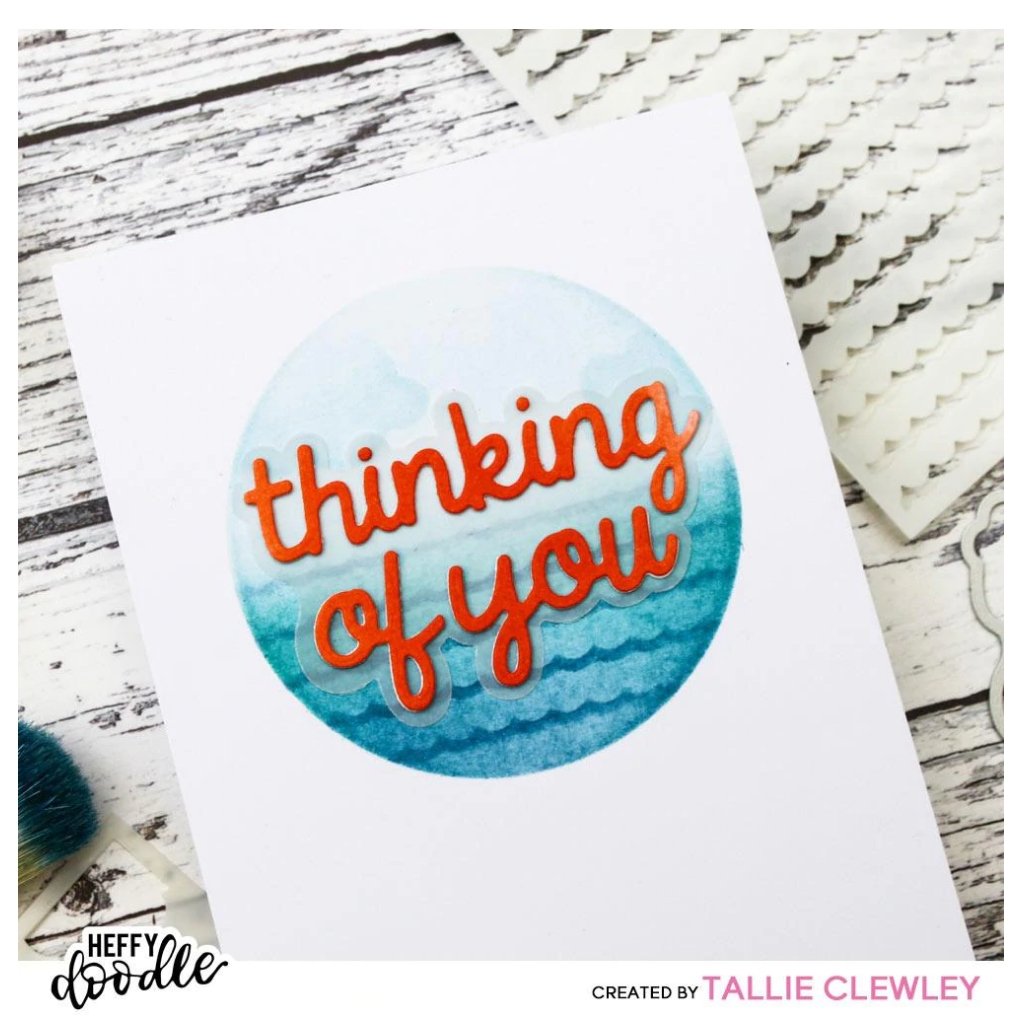 Heffy Doodle - Thinking of You - Shadow Heffy Cuts - Steel Die 2x3 Heffy Doodle