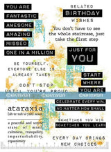 KATZELKRAFT - ATARAXIA - ENGLISH QUOTE STAMPS A5 Katzelkraft