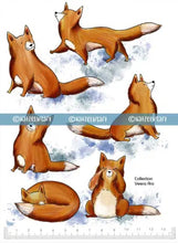 KATZELKRAFT - CUTE FOXES - SCRAPBOOKING STAMPS Katzelkraft