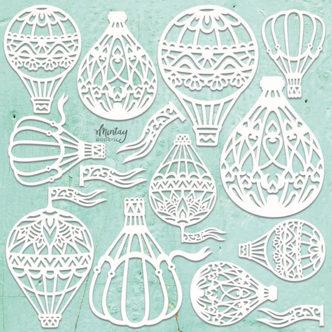 Mintay Chippies - Decor - Hot Air Balloons Set - (MT-CHIP2-D31) Mintay Papers