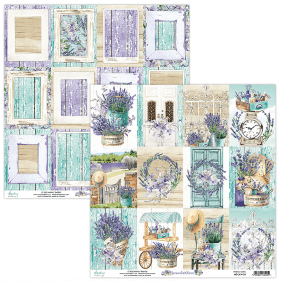 Mintay Papers - 12 x 12 Paper Set - Lavender Farm - (MT-LAV-07) - Messy Papercrafts