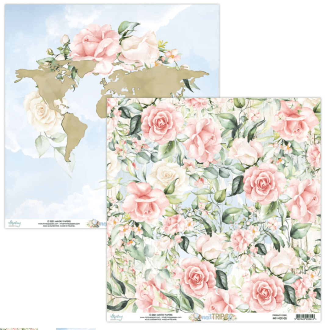 Mintay Papers - Florabella - 12 x 12 Paper Set - Messy Papercrafts