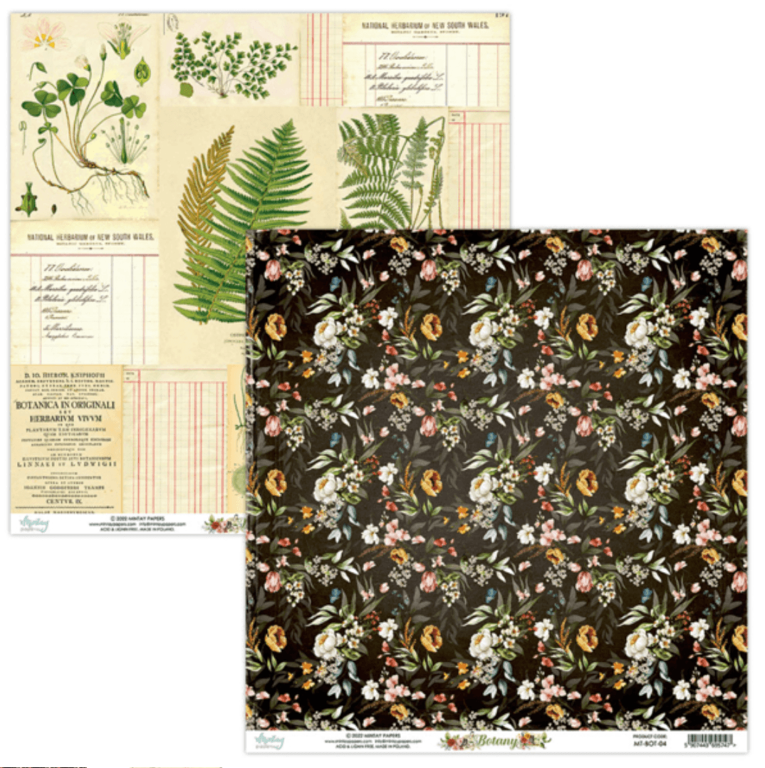 Mintay Papers - 6 x 6 Paper Pad - Botany - (MTBOT-08) - Messy Papercrafts