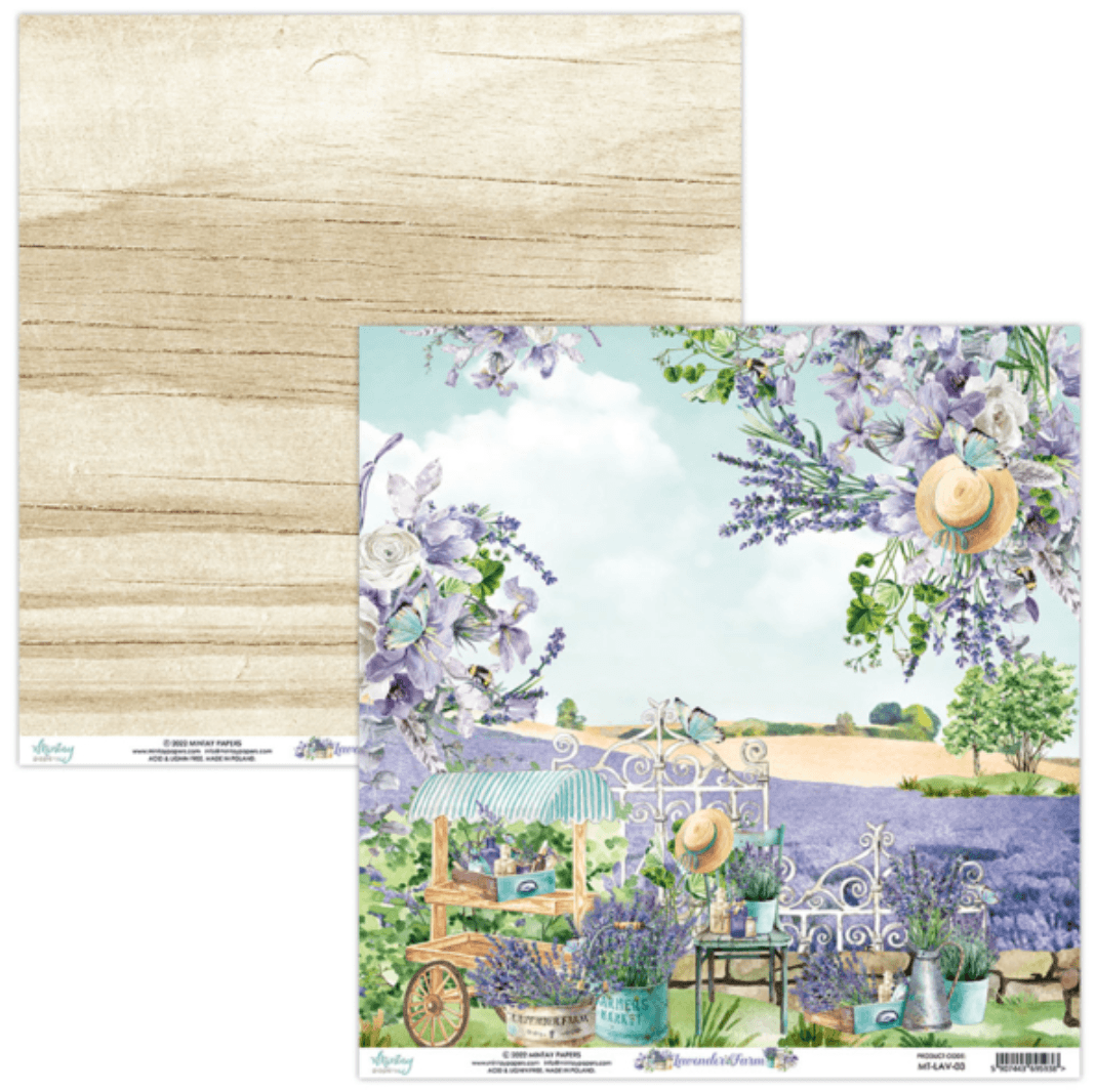 Mintay Papers - 6 x 6 Paper Pad - Lavender Farm - (MT-LAV-08) - Messy Papercrafts