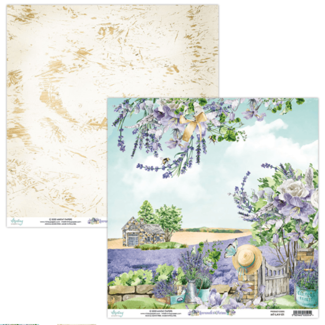 Mintay Papers - 6 x 6 Paper Pad - Lavender Farm - (MT-LAV-08) - Messy Papercrafts