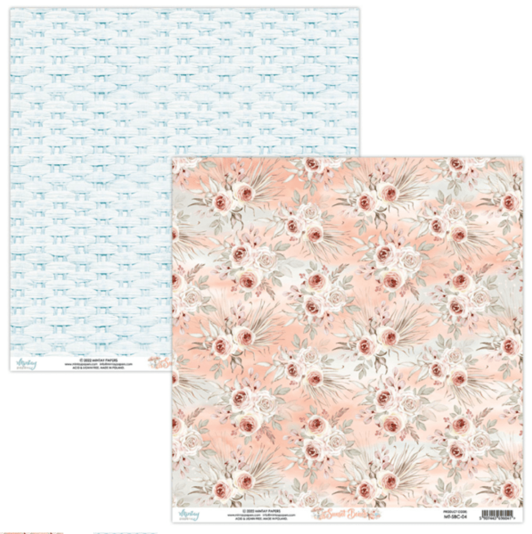 Mintay Papers - 6 x 6 Paper Pad - Sunset Beach - (MT-SBC-08) - Messy Papercrafts