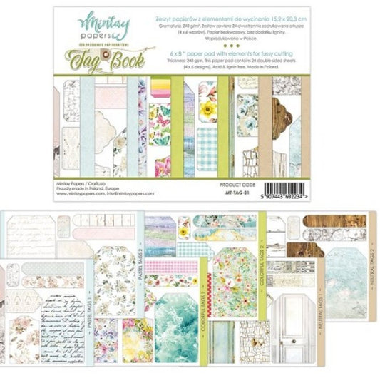 Mintay Papers - 6X8 Tag Book - Elements For Precise Cutting Mintay