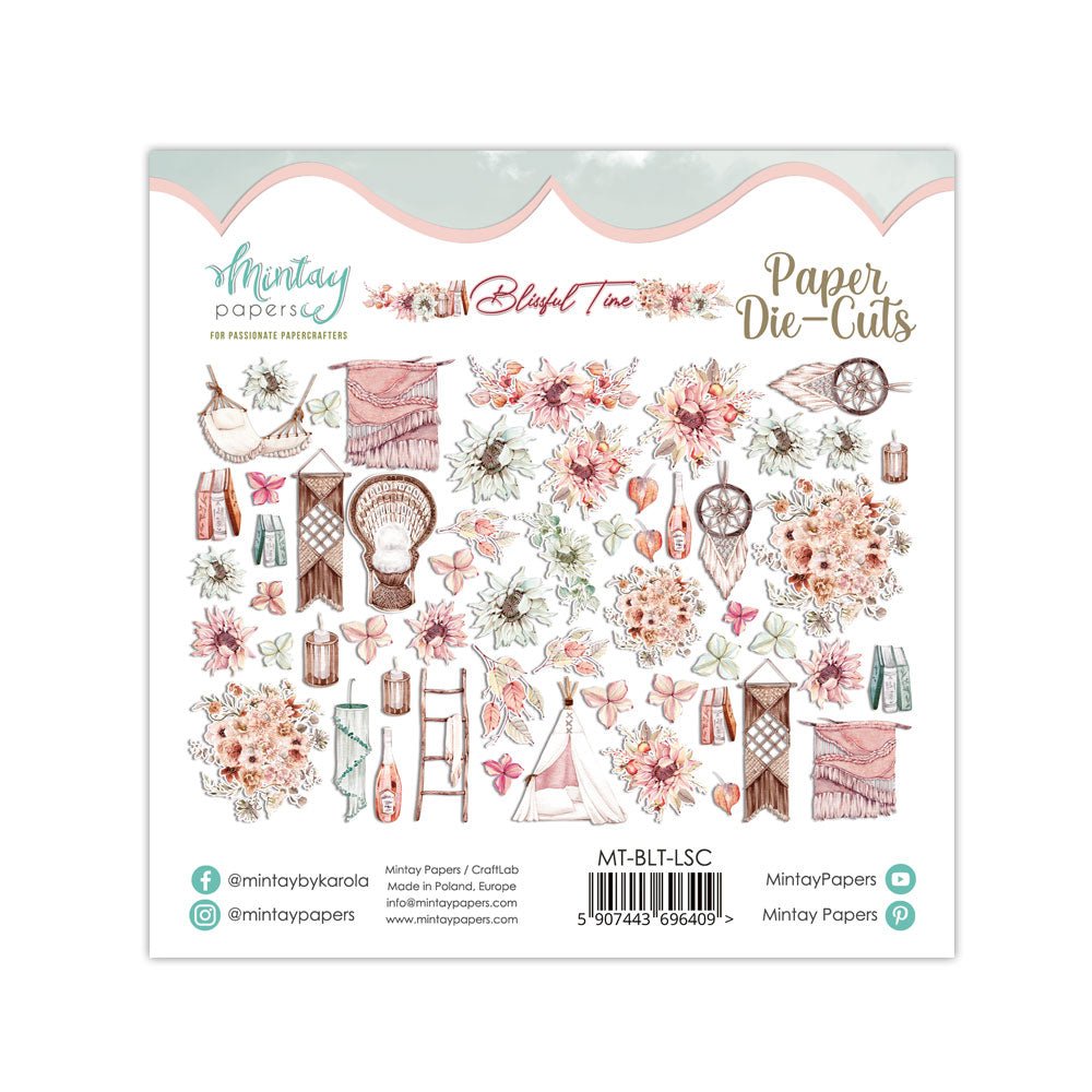 Mintay Papers - Blissful Time - Paper Die Cuts - Messy Papercrafts