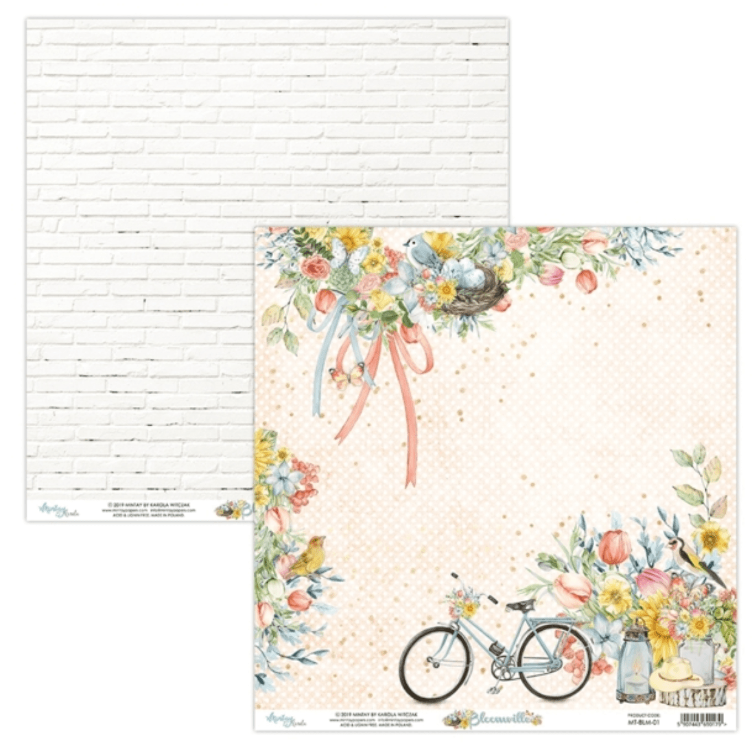 Mintay Papers - Bloomville - 12x12 Scrapbook Papers - Messy Papercrafts