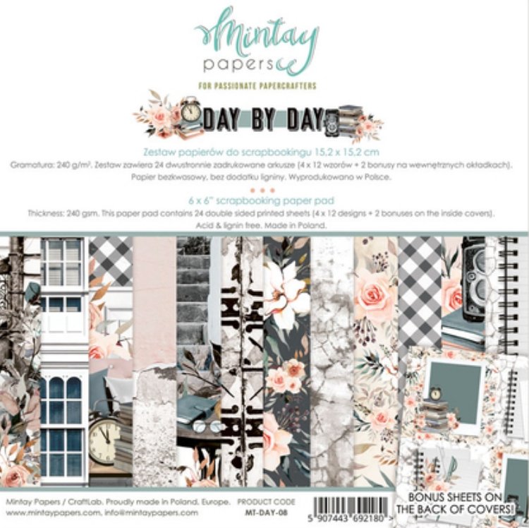Mintay Papers - Day By Day - 6x6 Inch Paper Mintay