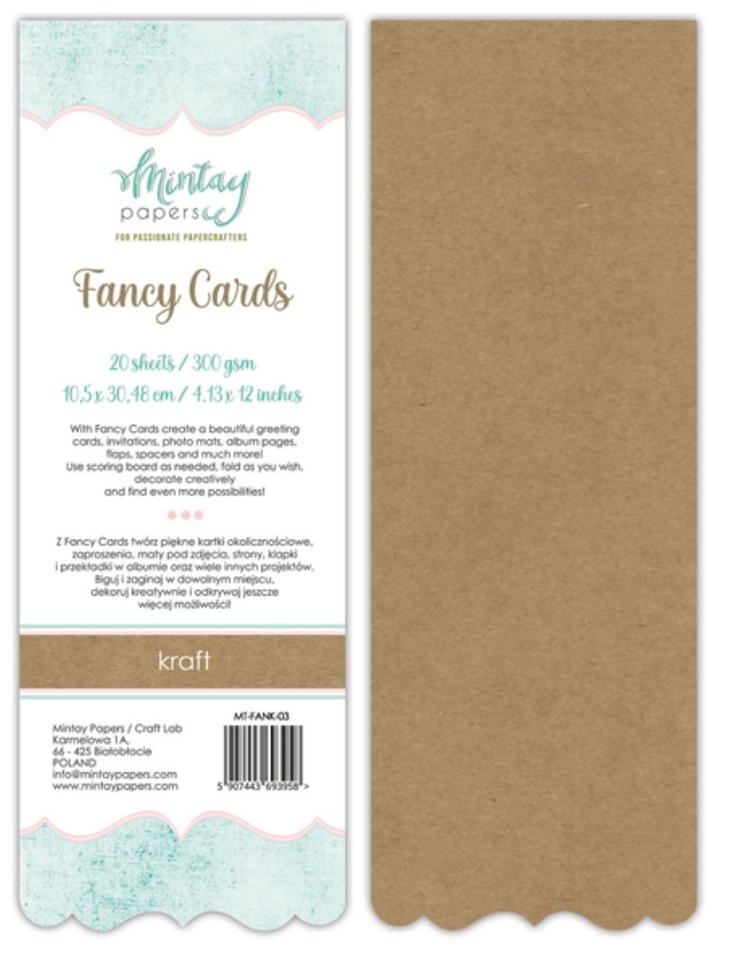 Mintay Papers - FANCY CARDS - KRAFT 03, 20 SHEETS Mintay Papers