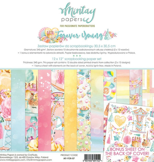 Mintay Papers - Forever Young - 12x12 Scrapbook Papers Mintay