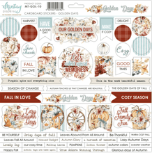 Mintay Papers - Golden Days - 12 x 12 Cardboard Stickers - Messy Papercrafts