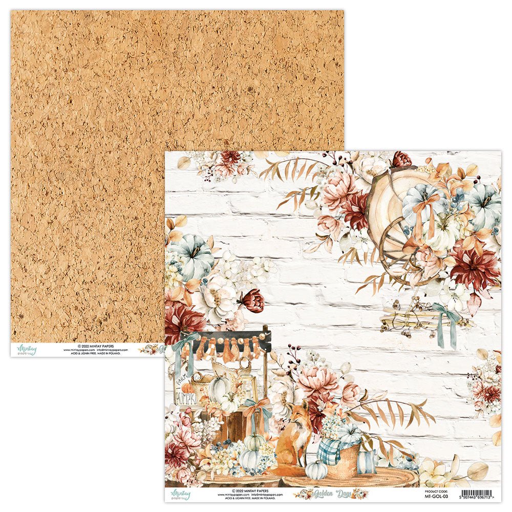 Mintay Papers - Golden Days - 6 x 6 Paper Set - Messy Papercrafts